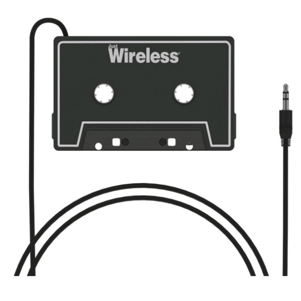 Just Wireless Cassette to 3.5mm Auxiliary Audio Adapter - Black